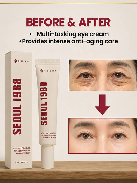 K-SECRET Seoul 1988 Retinal Liposome 4% Eye Cream | Anti-Aging Care for Dark Circles, Fine Lines & Puffiness